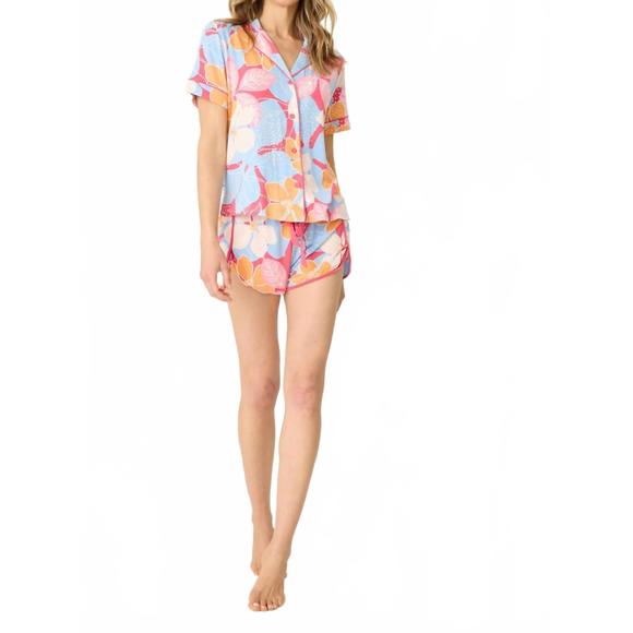 NEW PJ SALVAGE tropical pajama set in multi - Picture 1 of 5
